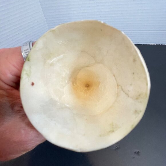 Gold Metal & Abalone Angel Ornament with Hand-Painted Holly Design by Pier 1 - Picture 7 of 11